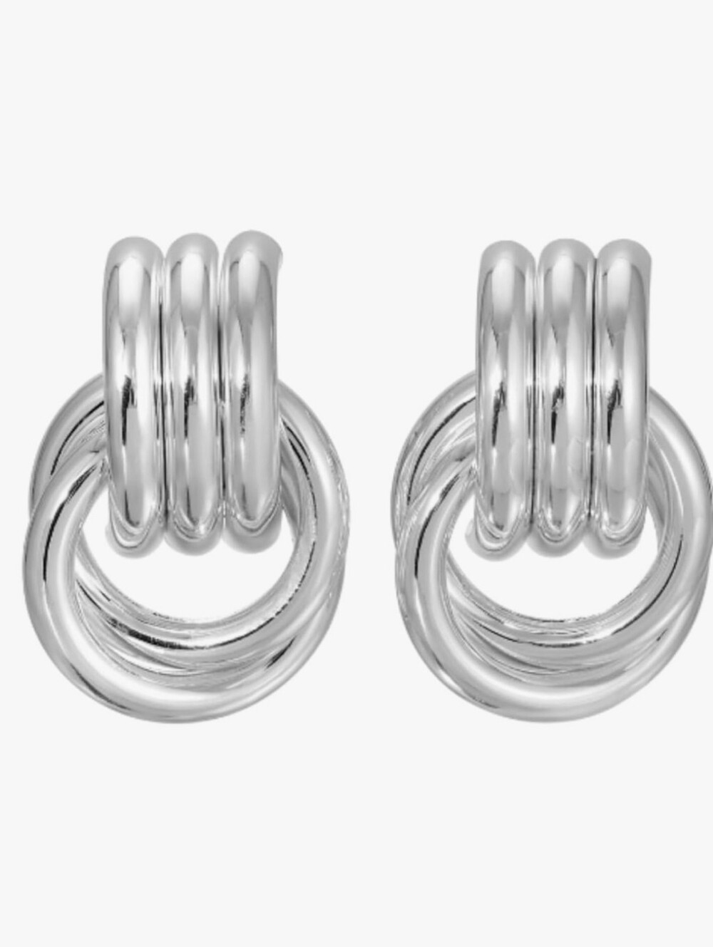 Heaven Mayhem Mini Knot Earrings Sculptural Twisted Design Silve Lightweight New